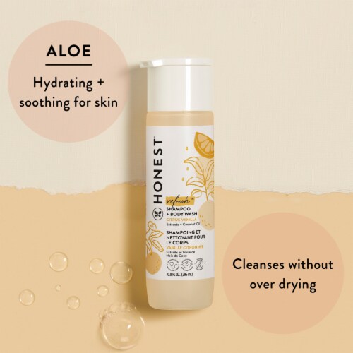 The Honest Company Refresh™ Citrus Vanilla Shampoo + Body Wash Perspective: left