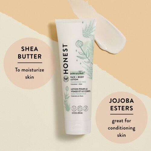 The Honest Company Sensitive Fragrance Free Face + Body Lotion Perspective: left