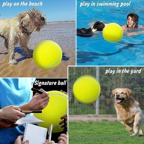 As Seen On TV Jumbo Pet Tennis Ball Perspective: left