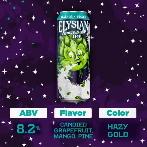 Elysian Space Dust Craft IPA Beer Perspective: left