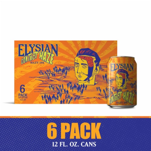 Elysian Brewing Contact Haze Hazy IPA Perspective: left