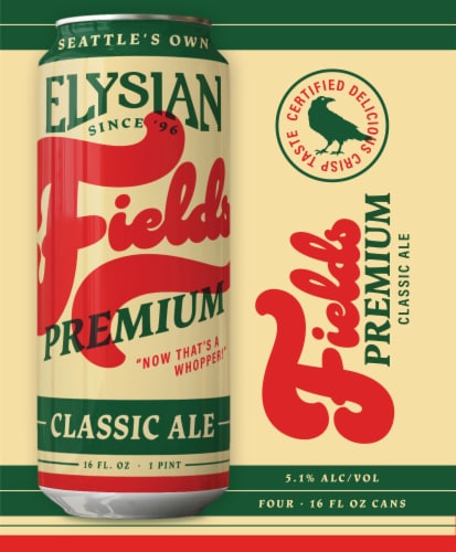 Elysian Brewing Company Fields Premium Classic Ale Craft Beer Perspective: left