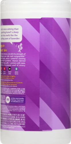 Method All Purpose French Lavender Compostable Cleaning Wipes Perspective: left