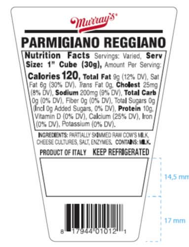 Murray's Parmigiano Reggiano Shredded Cheese, 1 ct - Ralphs