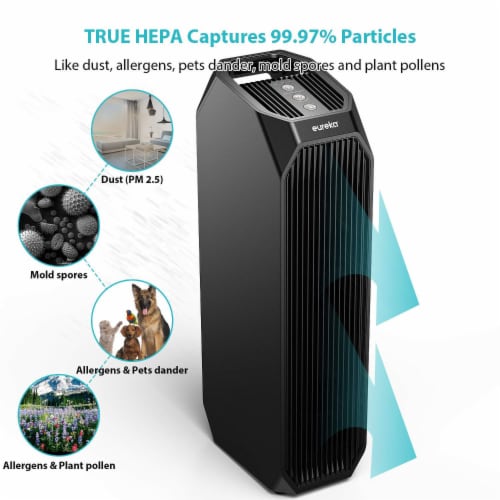 Eureka 3 in 1 Air Purifier True HEPA Ultraviolet Black 1 Fred Meyer