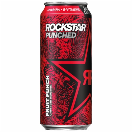 Rockstar® Punched Fruit Punch Energy Drink Perspective: left