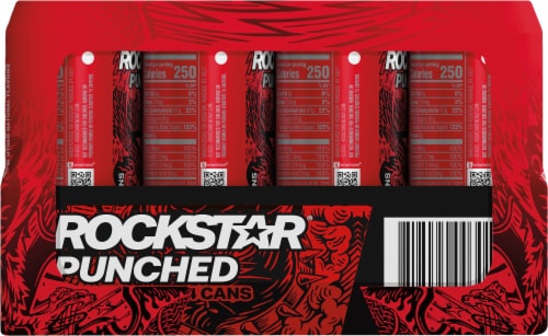 Rockstar® Punched Fruit Punch Energy Drink Perspective: left
