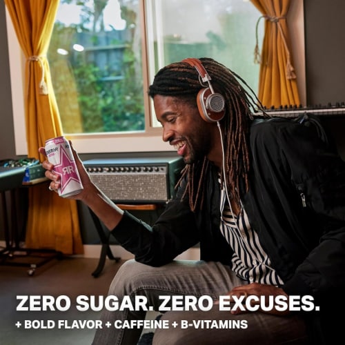 Rockstar® Pure Zero Sugar Free Watermelon Kiwi Energy Drink Can Perspective: left