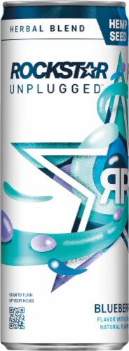 Rockstar Unplugged™ Blueberry Sugar Free Energy Drink Perspective: left