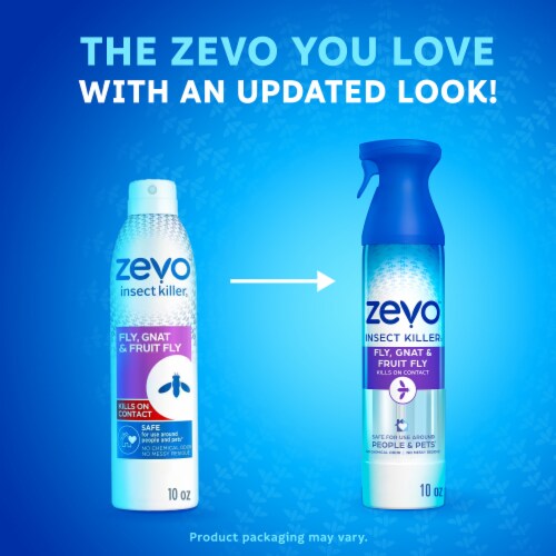 Zevo Fly Gnat & Fruit Fly Flying Insect Spray Perspective: left