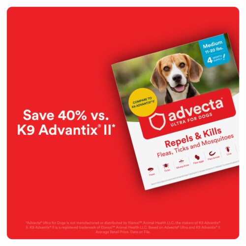 Advecta 3 Flea & Tick Applicator for Medium Dogs Perspective: left