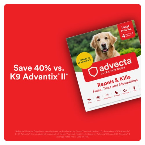 ADVECTA Ultra Flea and Tick Protection for Large Dogs Perspective: left
