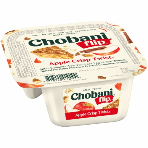 Chobani Flip Apple Crisp Twist Low-Fat Greek Yogurt Perspective: left