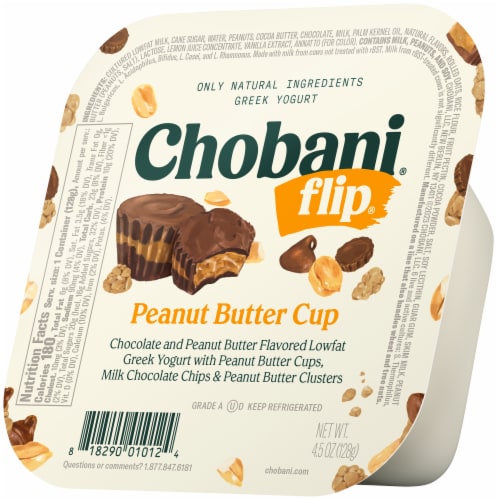 Chobani® Flip® Low-Fat Chocolate Peanut Butter Cup™ Greek Yogurt Perspective: left