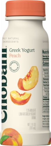 Chobani® Peach Low Fat Greek Yogurt Drink Perspective: left