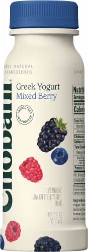 Chobani® Low-Fat Mixed Berry Greek Yogurt Drink Perspective: left