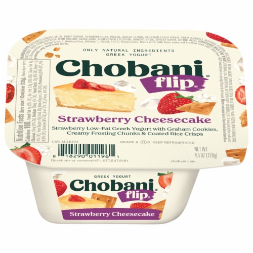 Chobani® Flip® Low-Fat Strawberry Cheesecake Greek Yogurt Perspective: left
