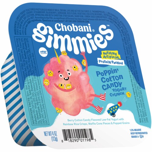 Chobani Gimmies Poppin' Cotton Candy Yogurt Crunch Perspective: left