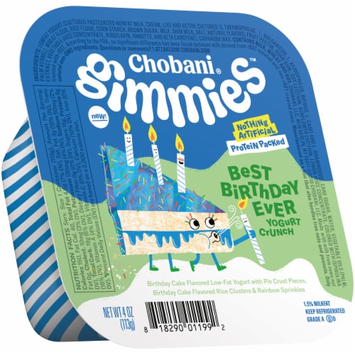 Chobani Gimmies Best Birthday Ever Yogurt Crunch Perspective: left