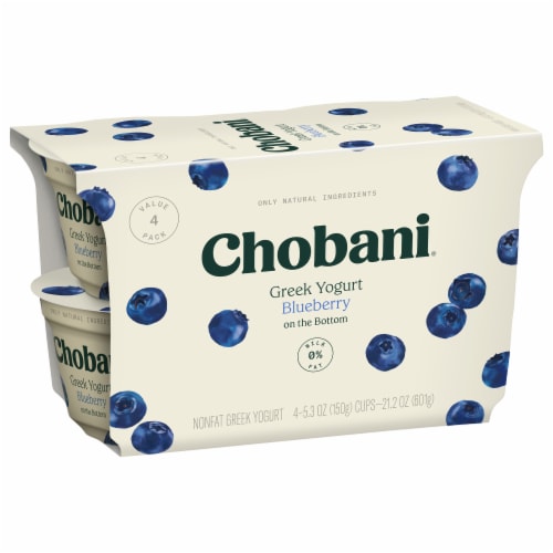 Chobani® Blueberry on the Bottom Nonfat Greek Yogurt Cups Perspective: left