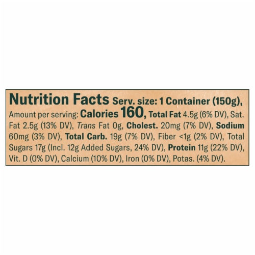 Chobani® Whole Milk Coffee & Cream Greek Yogurt Cup Perspective: left