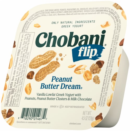 Chobani® Flip® Low-Fat Peanut Butter Dream™ Chocolate Greek Yogurt Perspective: left