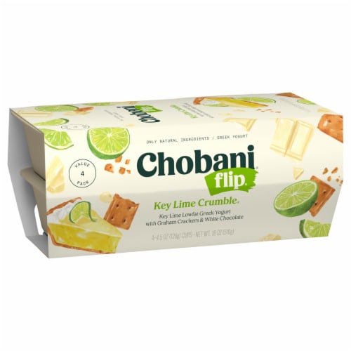 Chobani® Flip® Key Lime Crumble™ Low Fat Greek Yogurt Cups Perspective: left