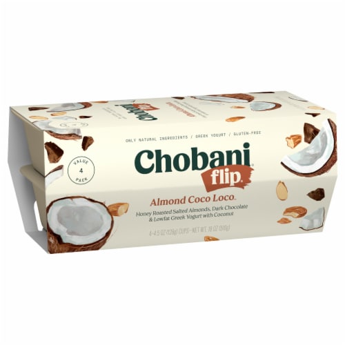 Chobani® Flip® Low-Fat Almond Coco Loco™ Chocolate Greek Yogurt Perspective: left