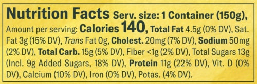 Chobani® Whole Milk Banana & Cream Greek Yogurt Cup Perspective: left