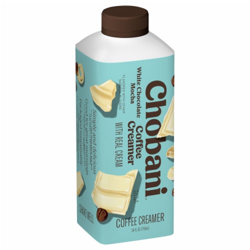 Chobani White Chocolate Mocha Coffee Creamer Perspective: left