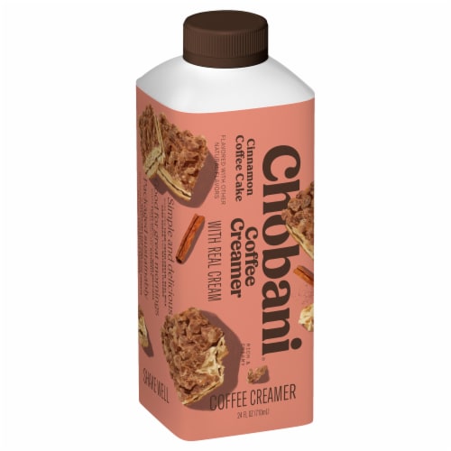 Chobani Cinnamon Coffee Cake Coffee Creamer Perspective: left