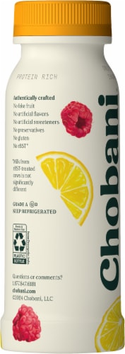Chobani® Raspberry Lemonade Lowfat Greek Yogurt Drink Perspective: left