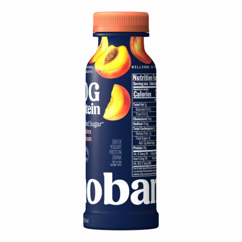 Chobani® Complete Peaches & Cream Low Fat Greek Yogurt Drink Perspective: left