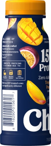 Chobani Zero Added Sugar Greek Yogurt Tropical Punch Protein Drink 7 fl oz Perspective: left