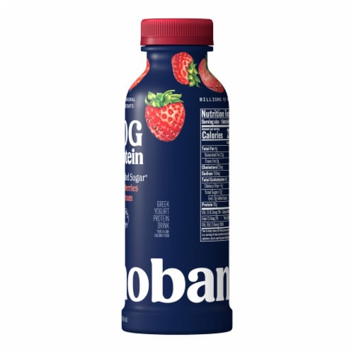 Chobani® 30g Protein Lowfat Greek Yogurt Drink Strawberries & Cream Perspective: left