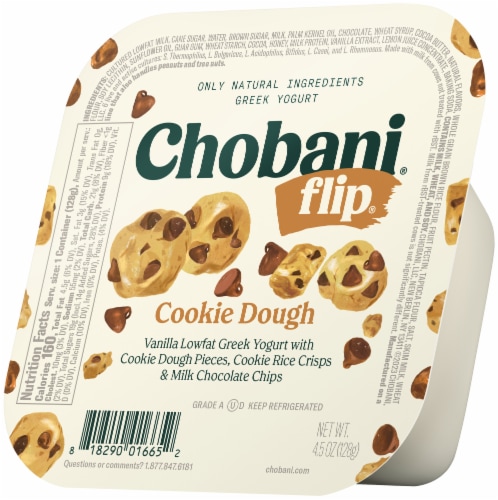 Chobani® Flip® Low-Fat Chocolate Chip Cookie Dough™ Greek Yogurt Perspective: left