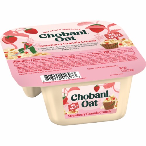 Chobani® Strawberry Granola Crunch Oat Blend Perspective: left