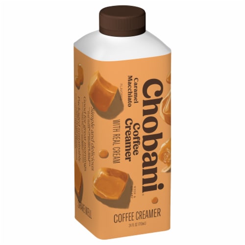 Chobani® Coffee Creamer Caramel Macchiato Perspective: left