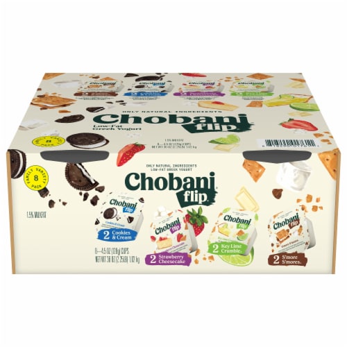 Chobani® Flip® Low-Fat Greek Yogurt Family Variety Pack Perspective: left