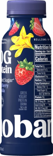 Chobani® Complete Mixed Berry Vanilla Advanced Nutrition Protein Greek Yogurt Shake Perspective: left