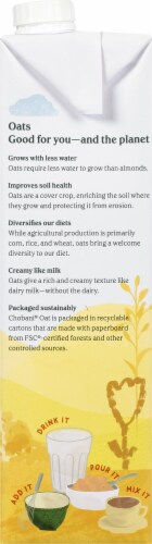 Chobani Oat Milk Plain Oat Drink Perspective: left