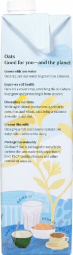 Chobani Oat Milk Vanilla Oat Drink Perspective: left