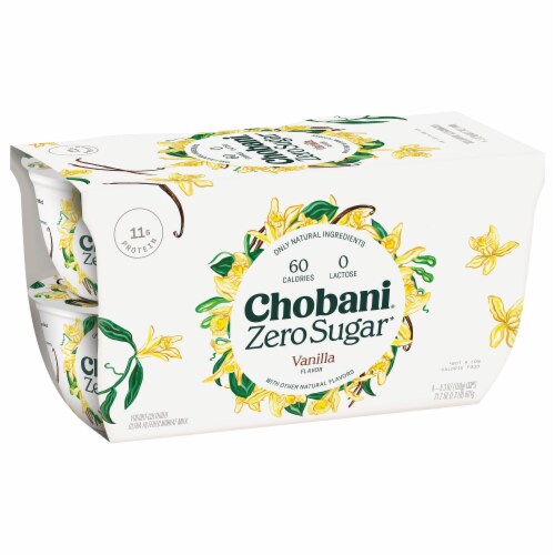 Chobani® Zero Sugar Vanilla Yogurt Perspective: left