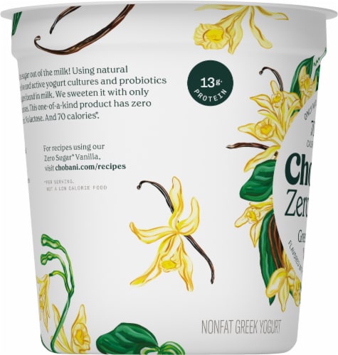 Chobani® Zero Sugar Vanilla Yogurt Perspective: left