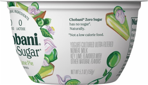 Chobani® Zero Sugar Key Lime Pie Greek Yogurt Perspective: left