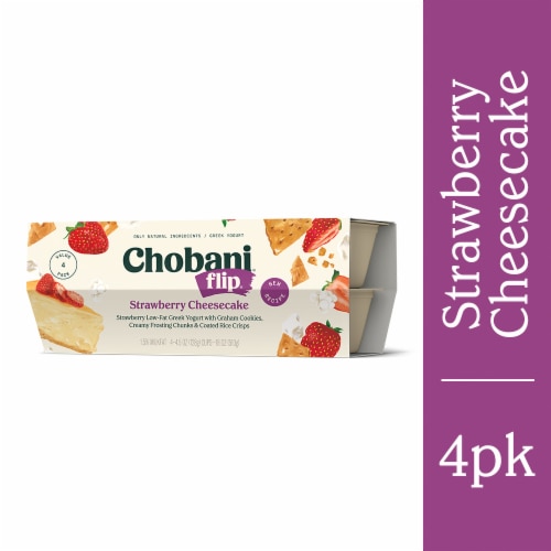 Chobani® Flip® Low-Fat Strawberry Cheesecake Greek Yogurt Perspective: left
