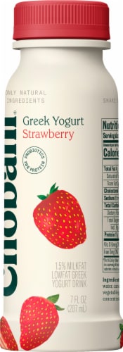 Chobani® Strawberry Low Fat Greek Yogurt Drink Perspective: left
