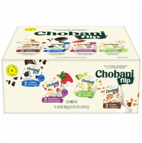 Chobani® Flip® Low-Fat Greek Yogurt Family Variety Pack Perspective: left