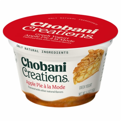 Chobani Creations Greek Apple Pie a La Mode Yogurt Cup Perspective: left