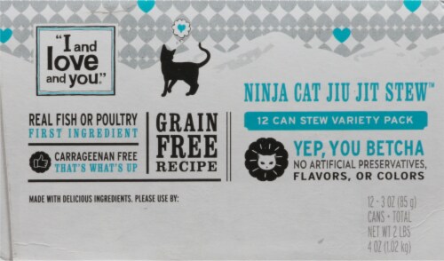 I and Love and You® Ninja Cat Jiu Jit Stew™ Wet Cat Food Variety Pack Perspective: left